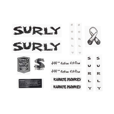 Surly Karate Monkey Decal Set Black