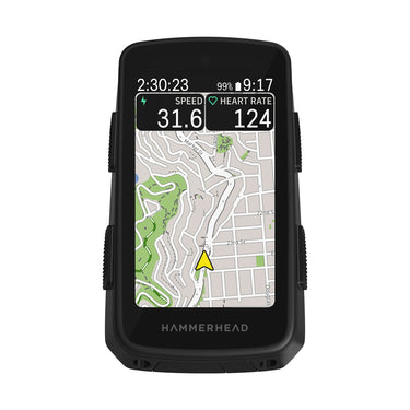 Hammerhead Karoo Bike Computer (Including Device, 31.8mm Hammerhead Mounting System, USB-C to USB-C Charging Cable, Quarter-Turn Adapter, Lanyard, Quick Start Guide)