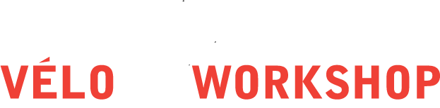 Red and White Velo Workshop Logo