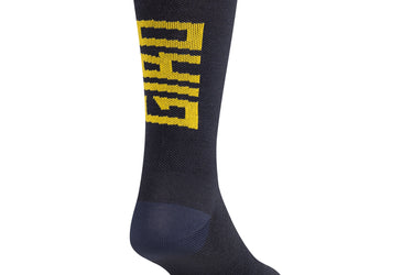 Giro Seasonal Merino Wool Socks - Dark Shark/Spectra Yellow