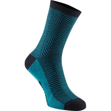 Madison Assynt Merino Long Blue Herringbone Socks