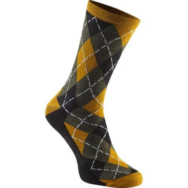 Madison Assynt Merino Long Mango Argyle Socks