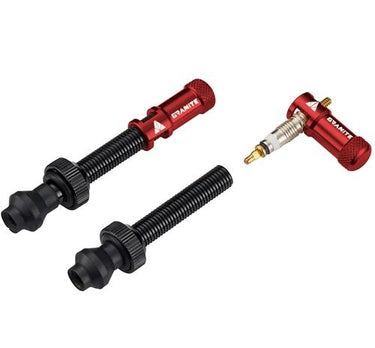 Granite Design Valve Stems and Caps Red