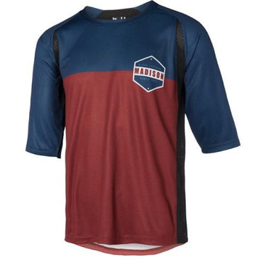Madison Alpine Mens 3/4 Sleeve Ink Navy/Andorra Grey Jersey