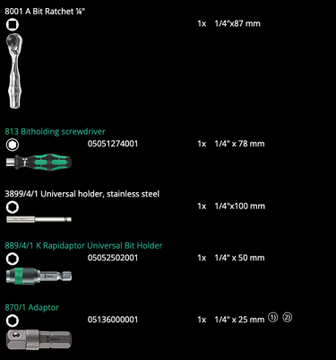 Wera Bicycle Set 3A Bits assortment with ratchet