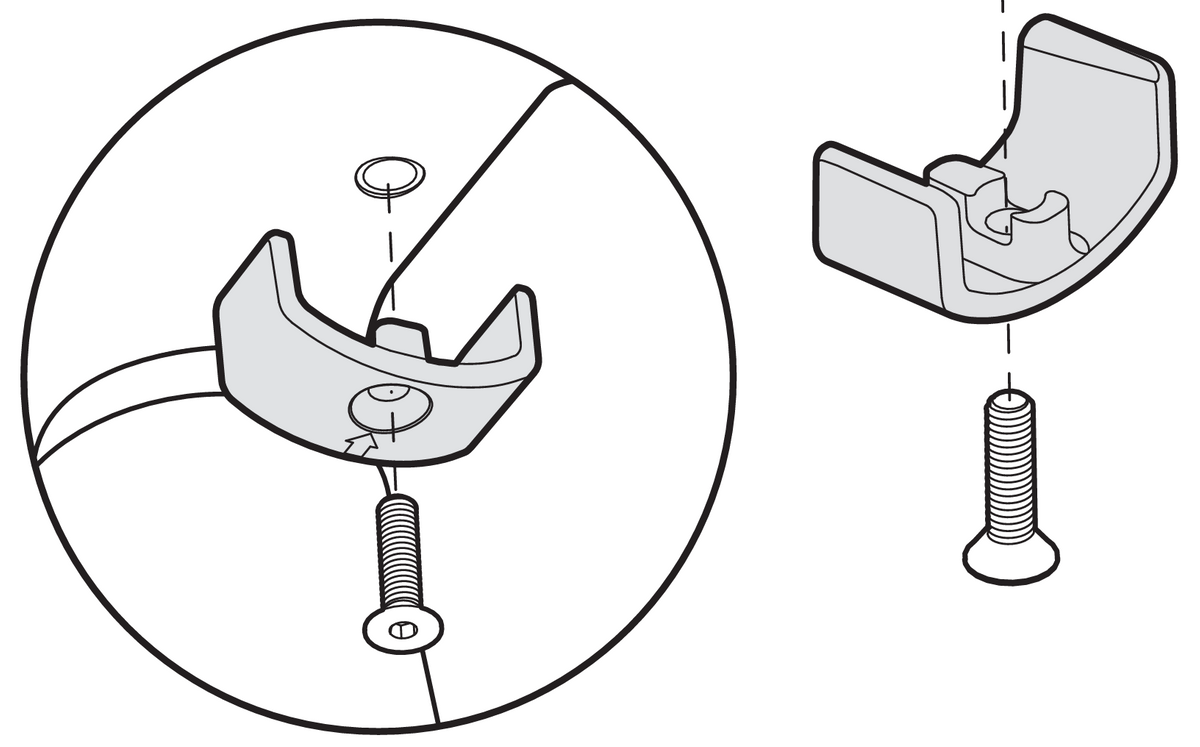 CERVELO Clip-In Hydraulic Brake Cable Stop Frame Insert Part CERVELO Clip-In Hydraulic Brake Cable Stop Frame Insert Part