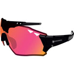 Madison Stealth glasses 3 Pack - Gloss Black Frame, Pink Orange/Mirror/Smoke/Clear Lens