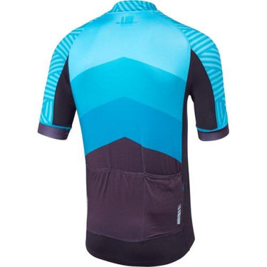 Madison Sportive Mens Short Sleeve Chevron Blue/Phantom Jersey Rear