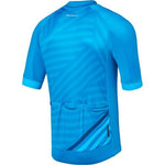 Madison Sportive Mens Short Sleeve Geo Stripes Blue Jersey Rear